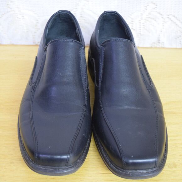 Alpine Swiss Mens Dress Shoes Size 8 Leather Slip On Black Business Professional